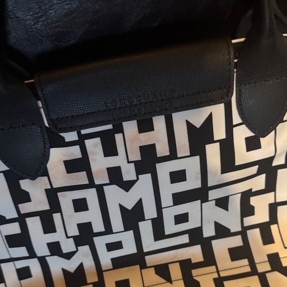 Longchamp Graphic Black and White Tote - Picture 6 of 8